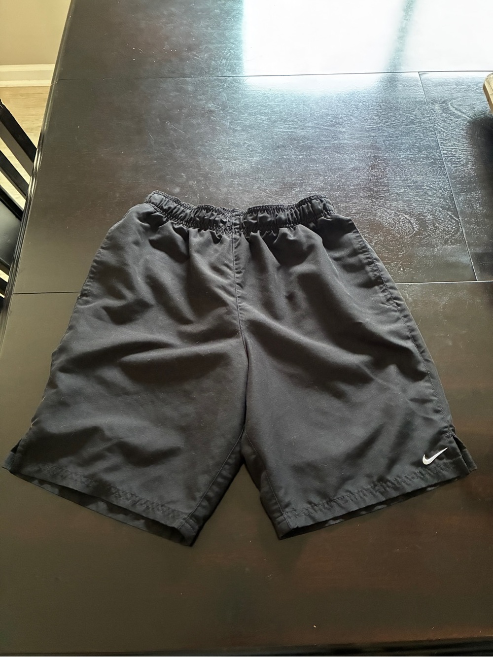 Nike Black Athletic Elastic-Waist Shorts